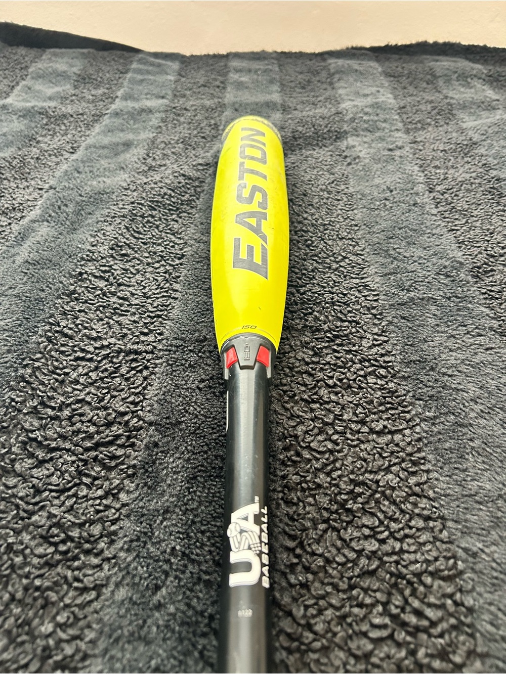 Easton Neon Yellow and Black Baseball Bat with Logo